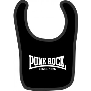 Lätzchen 'Punk Rock Since 1976' schwarz
