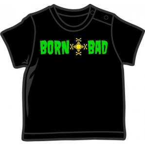 Baby Shirt 'Born Bad' schwarz, alle Größen