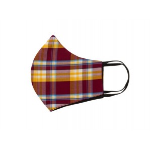 Relco Mask Burgundy & Mustard Check 'CK-45'