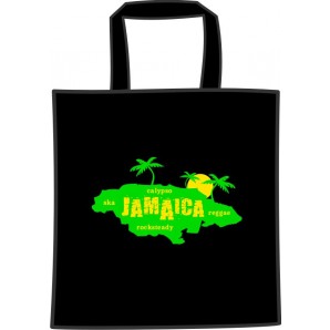 gratis ab 150 € Bestellwert: Baumwolltasche 'Jamaica Island' schwarz + freier Inlandsversand!