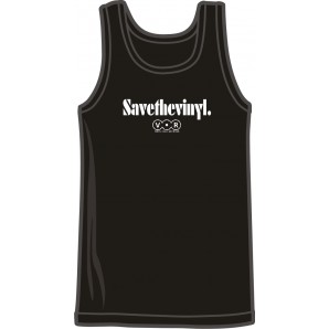 gratis ab 150 € Bestellwert: Tanktop 'V.O.R. - Save The Vinyl' schwarz, Gr. S - XXL + freier Inlandsversand!