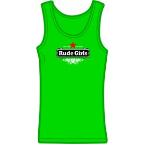 Girlie Tanktop 'Rude Girls - Stay Rude' grün, Gr. S - XL