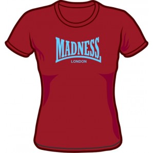 Girlie Shirt 'Madness' weinrot, Gr. S - XL