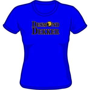 Girlie Shirt 'Desmond Dekker' royalblau, Gr. S - XXL