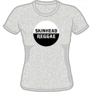Girlie Shirt 'Skinhead Reggae' grau meliert, alle Größen