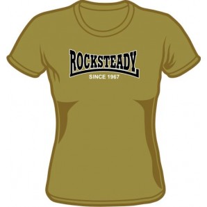 Girlie Shirt 'Rocksteady - Since 1967' oliv, Gr. S - XL