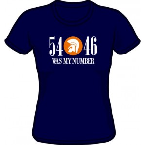 Girlie Shirt '54 - 46 Was My Number' navy - Gr. M - XXL
