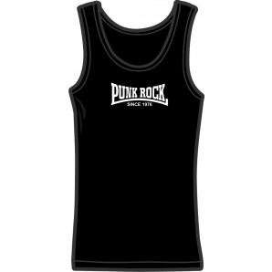 Girlie Tanktop 'Punkrock Since 1976' schwarz, Gr. S - XL