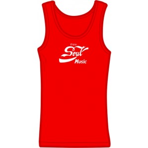 Girlie Tanktop 'Enjoy Soul Music' rot, Gr. S - XL