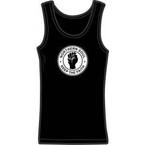 Girlie Tanktop 'Northern Soul - Keep The Faith' black - Gr. S - XXL