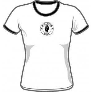 Girlie Shirt 'Northern Soul' Ringer - Gr. S - XL
