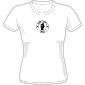 gratis ab 100 € Bestellwert: Girlie Shirt 'Northern Soul' Gr. S - XL weiß  + freier Inlandsversand!