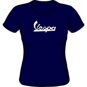 Girlie Shirt 'Vespa - Vintage Logo' dunkelblau, Gr. S - XL