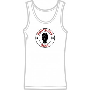 Girlie Tanktop 'Northern Soul' weiss, Gr. S - XL