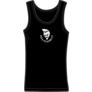Girlie Tanktop '666% Psychobilly' schwarz, Gr. S - XL