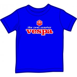 Kindershirt 'Vespa - The Real Scooter' königsblau, alle Größen