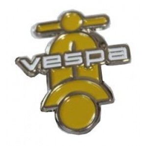 Pin 'Vespa Scooter Upright Shape' gelb