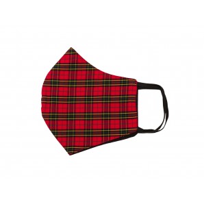 Relco Mask 'red Tartan-1' print