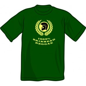 T-Shirt '1969 % Skinhead Reggae' grün, Gr. S - 3XL