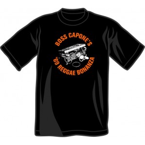T-Shirt 'Boss Capone - '69 Reggae Bonanza' schwarz - Gr. S - 3XL