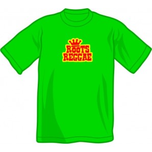 T-Shirt 'Roots Reggae' kellygreen - Gr. S - 2XL