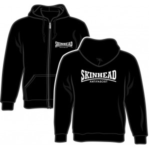 Zipper 'Skinhead Antifascist' schwarz, Gr. S - 2XL