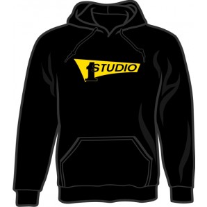 Kapuzenpulli 'Studio One - Yellow Logo' schwarz - Gr. S - 3XL