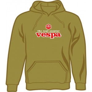 Kapuzenpulli 'Vespa - The real Scooter' olivgrün, Gr. S - XXL