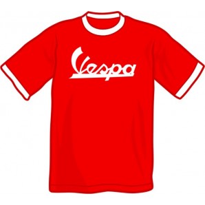 T-Shirt 'Vespa' - Ringer rot, Gr. S - XXL