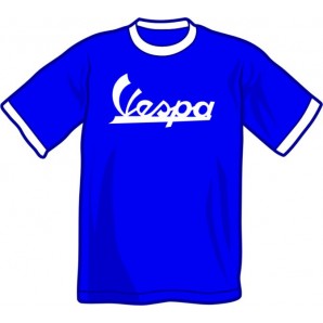 T-Shirt 'Vespa' - Ringer blau, Gr. S - XXL