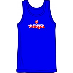 Tanktop 'Vespa - The Real Scooter' royalblau, Gr. S - XXL