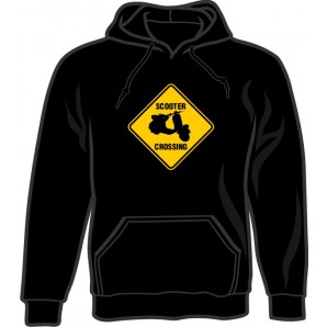 Kapuzenpulli 'Scooter Crossing' schwarz - Gr. S - 3XL
