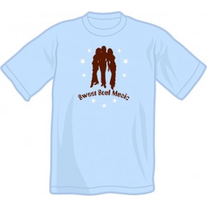 T-Shirt 'Sweet Soul Music' hellblau, Gr. S - XXL