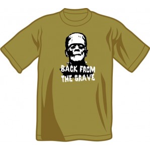 T-Shirt 'Back From The Grave' olivgrün, Gr. S - XXL