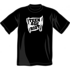 T-Shirt 'Teenage Riot' schwarz Gr. S - XXL