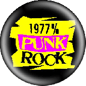 Button '1977% Punk Rock' schwarz