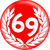 Button '69 - red'