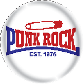 Button 'Punk Rock Est. 1976' weiß