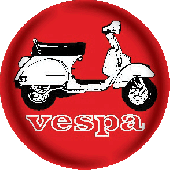 Button 'Vespa - Scooter' rot