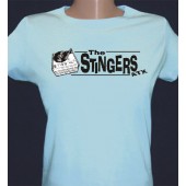 Girlie Shirt 'Stingers ATX - Record Player' hellblau, Gr. S, M