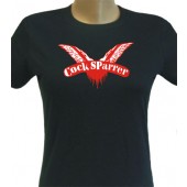 Girlie Shirt 'Cock Sparrer' - black, Gr. S - XL