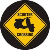 Kühlschrankmagnet 'Scooter Crossing' 43 mm