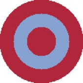 Pin 'Target weinrot/blau'