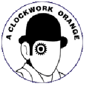 PVC-Aufkleber 'Clockwork Orange - rund'