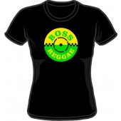 Girlie Shirt 'Boss Reggae' schwarz, Gr. S - XL