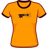 Girlie Shirt 'Big Shot' Ringer orange - Gr. S, M, L, XL