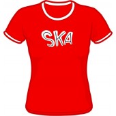Girlie Shirt 'Ska' - Ringer Gr. S - XL