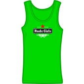 Girlie Tanktop 'Rude Girls - Stay Rude' grün, Gr. S - XL