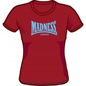Girlie Shirt 'Madness' weinrot, Gr. S - XL