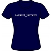 Girlie Shirt 'Laurel Aitken' Flock dunkelblau, Gr. S - XL